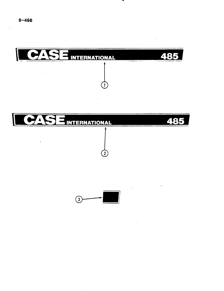 Схема запчастей Case IH 485 - (9-466) - DECALS - CASE (09) - CHASSIS/ATTACHMENTS