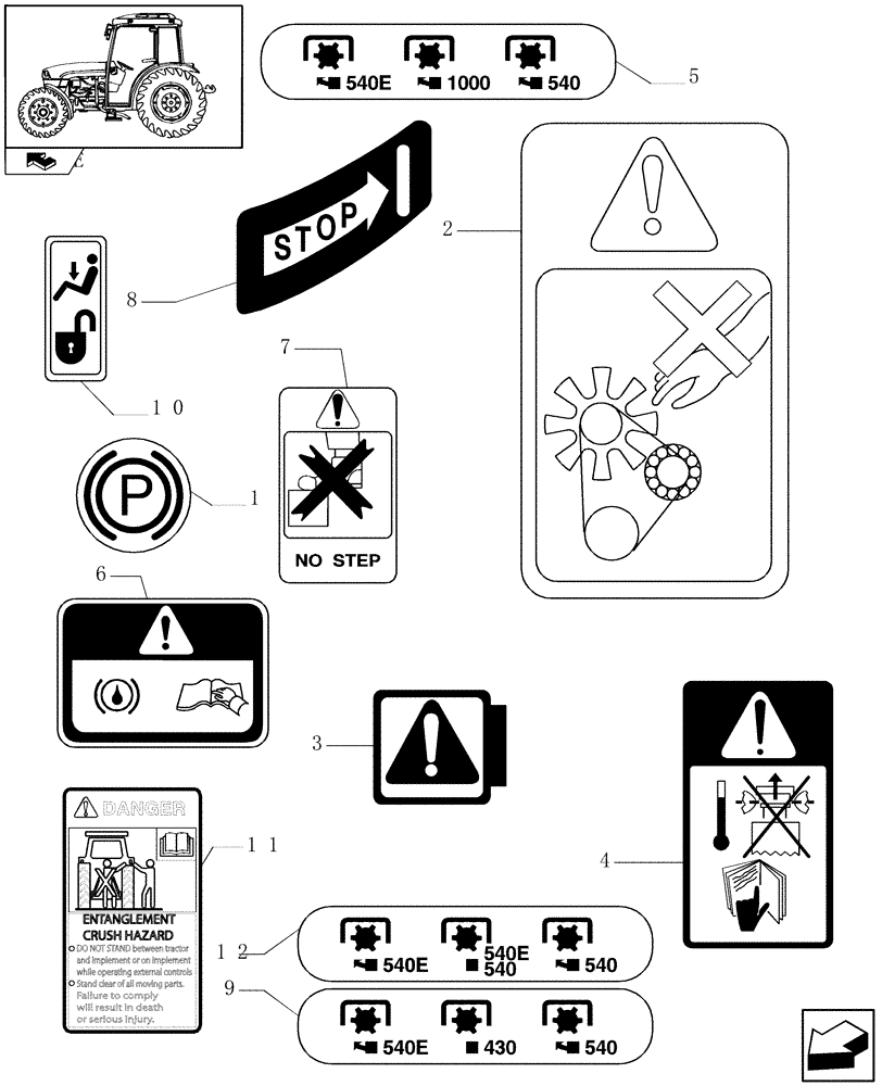 Схема запчастей Case IH FARMALL 65C - (1.98.0[01]) - DECALS - C6624 (13) - DECALS