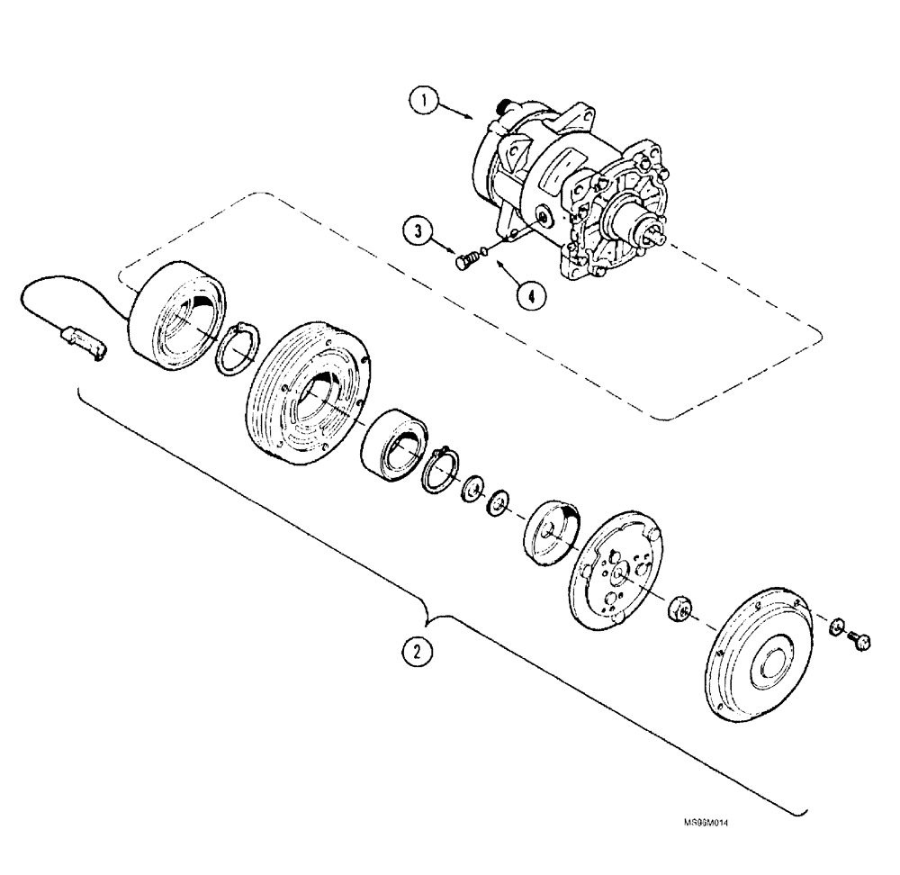 Схема запчастей Case IH SPX3185 - (03-008) - ENGINE - COMPRESSOR ASSEMBLY (01) - ENGINE