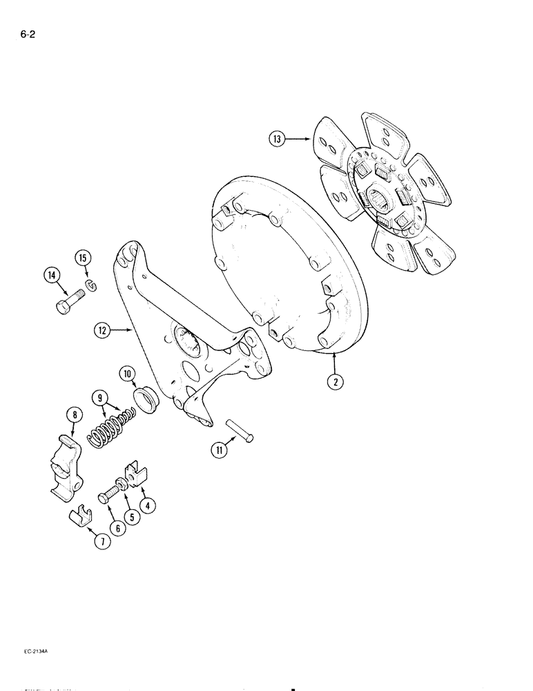 Схема запчастей Case IH 595 - (6-002) - CLUTCH, LAYCOCK 11 INCH (06) - POWER TRAIN