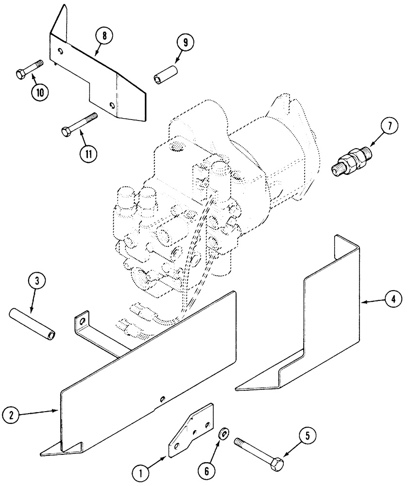 Схема запчастей Case IH 5130 - (9-038) - PROTECTIVE SHIELDS FOR HYDRAULIC PUMP (09) - CHASSIS/ATTACHMENTS