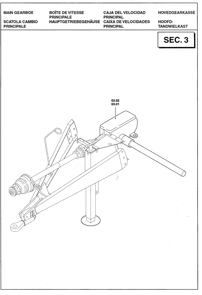 Схема запчастей Case IH RBX341 - (0.0019[01]) - SECTION LIST 3 - MAIN GEARBOX (00) - GENERAL