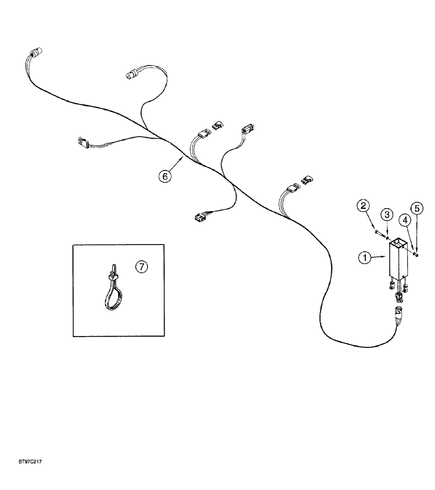 Схема запчастей Case IH AFS - (04-16) - ELECTRICAL HARNESS - DUAL MODULE (55) - ELECTRICAL SYSTEMS