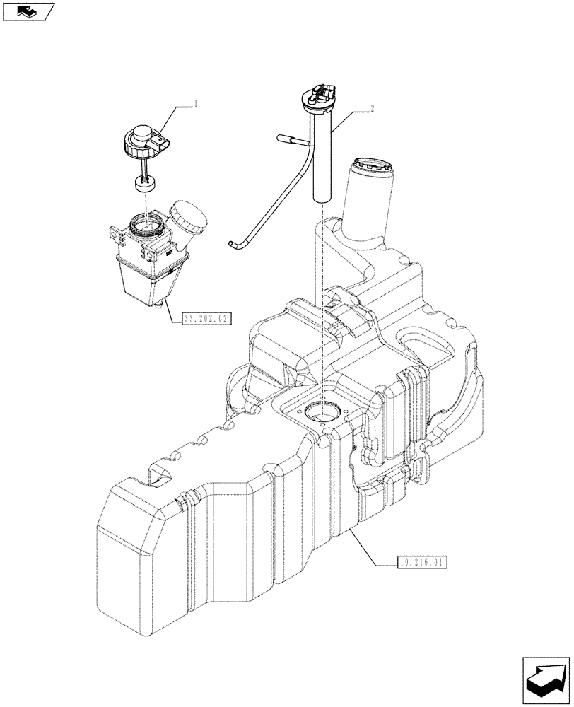 Схема запчастей Case IH FARMALL 65C - (55.410.01) - FLUIDS LEVEL SENSORS (55) - ELECTRICAL SYSTEMS