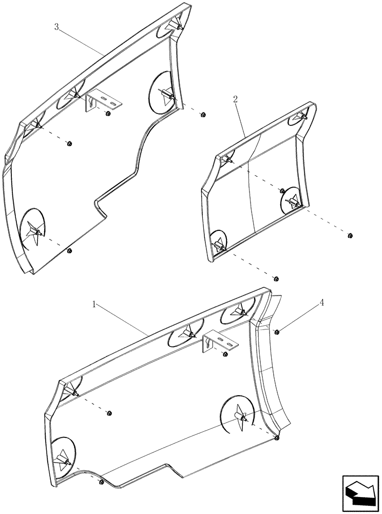 Схема запчастей Case IH 7130 - (90.114.13[02]) - TRIM PANELS, REAR, (EU ONLY) (90) - PLATFORM, CAB, BODYWORK AND DECALS