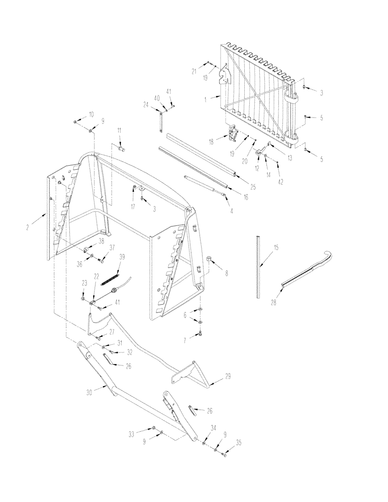 Схема запчастей Case IH STX450 - (09-42) - GRILLE (09) - CHASSIS