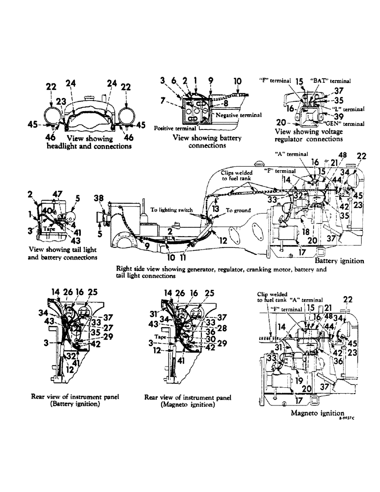 Схема запчастей Case IH FARMALL CUB - (08-28) - ELECTRICAL STARTING & LIGHTING SYSTEMS, 6 VOLT (06) - ELECTRICAL