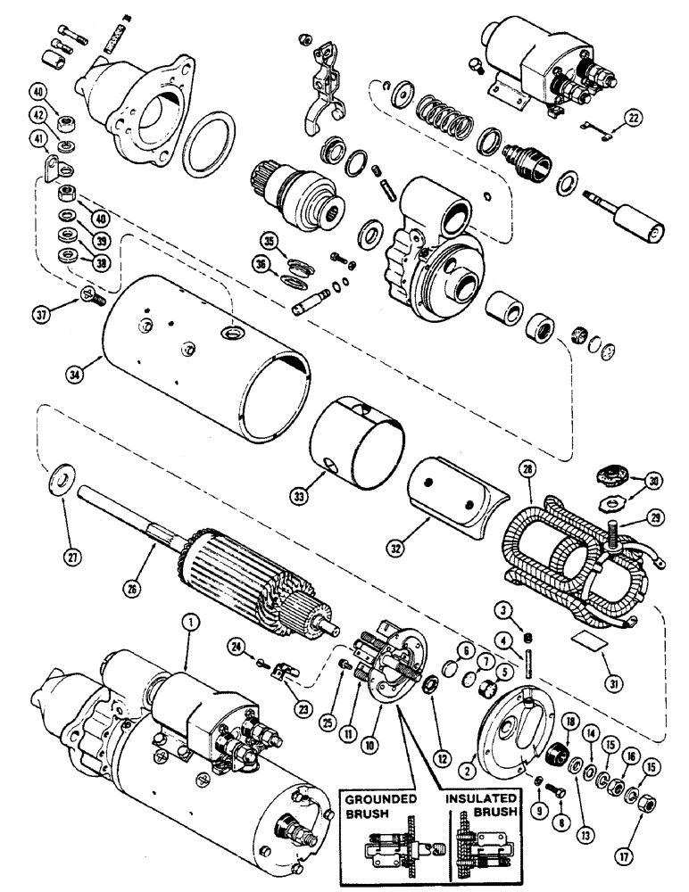 Схема запчастей Case IH 2390 - (4-118) - A75864 STARTER ASSEMBLY, PRIOR TO P.I.N. 9907800 (04) - ELECTRICAL SYSTEMS