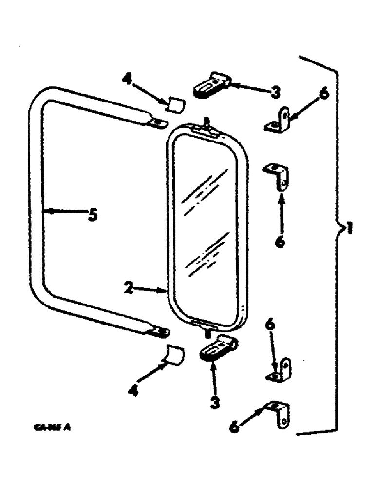 Схема запчастей Case IH 1256 - (N-10) - PARTS ACCESSORIES AND ATTACHMENTS, REAR VIEW MIRROR Accessories & Attachments