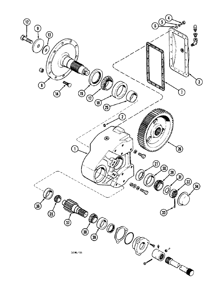 Схема запчастей Case IH 1660 - (6-76) - FINAL DRIVE (03) - POWER TRAIN