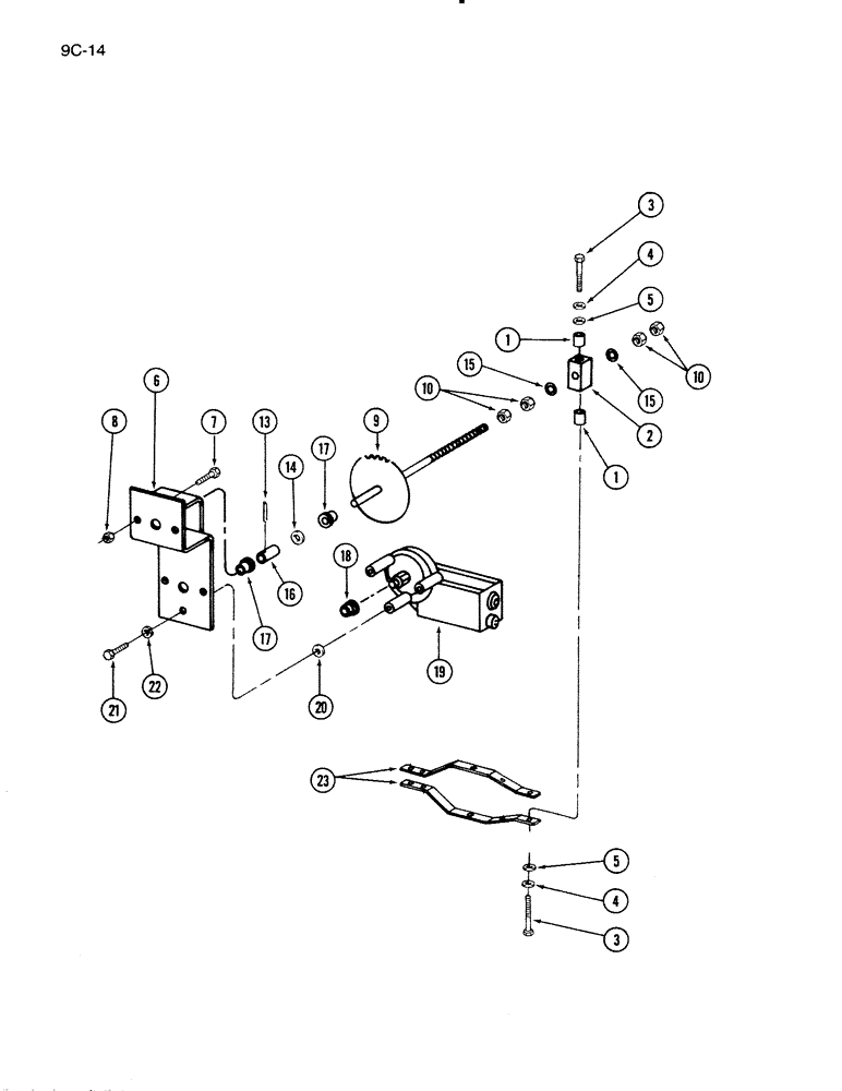 Схема запчастей Case IH 1620 - (9C-14) - CLEANING FAN DRIVE SPEED CONTROL (15) - BEATER & CLEANING FANS