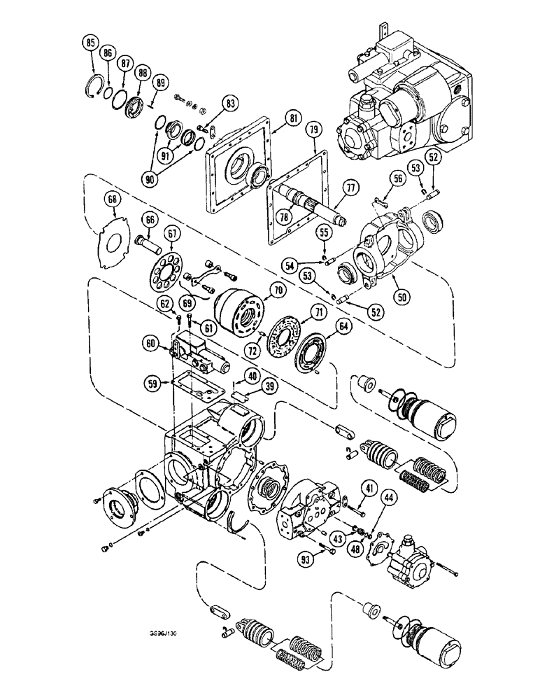 Схема запчастей Case IH 1660 - (6-26) - HYDROSTATIC PUMP, 1958078C1 (CONTD) (03) - POWER TRAIN