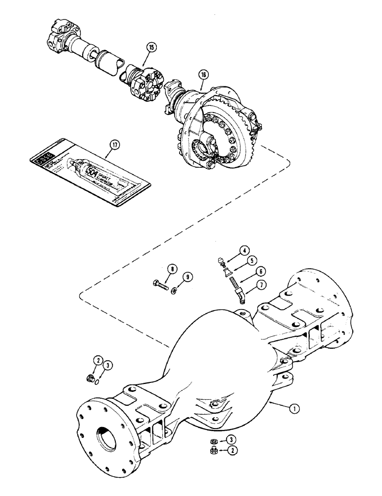 Схема запчастей Case IH 2870 - (154) - FRONT AXLE AND DIFFERENTIAL HOUSING (05) - STEERING