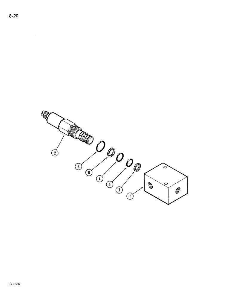 Схема запчастей Case IH 1896 - (8-20) - SEAT PRESSURE REGULATOR VALVE (08) - HYDRAULICS