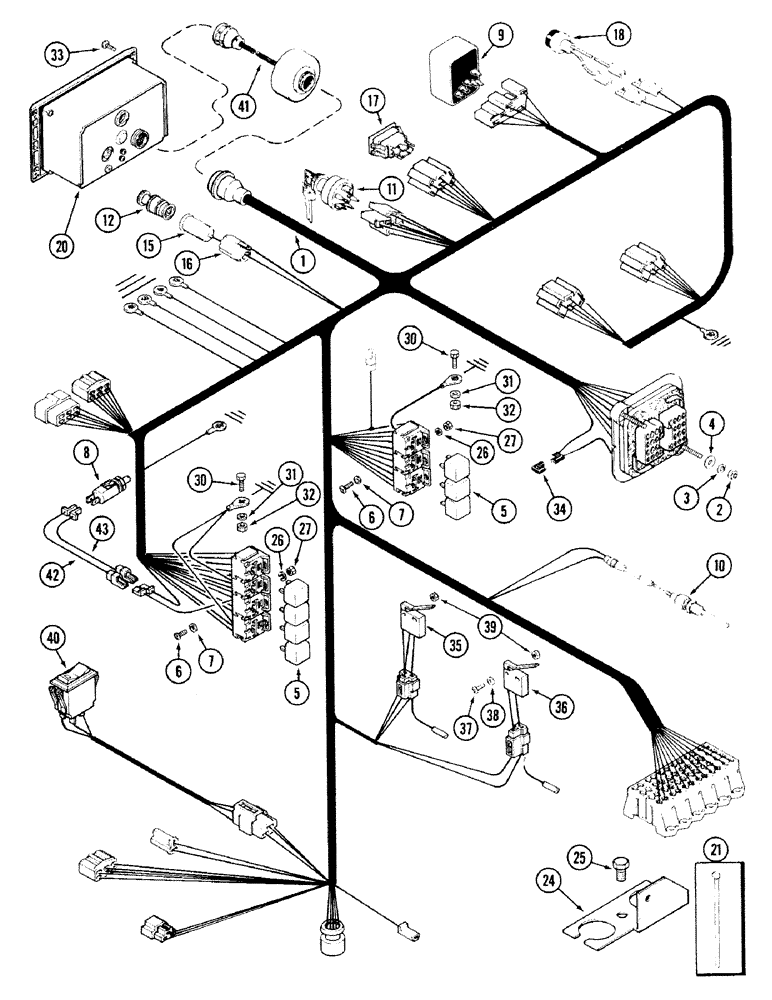 Схема запчастей Case IH 2594 - (4-02) - CAB HARNESS, PRIOR TO P.I.N. 9944363 (04) - ELECTRICAL SYSTEMS