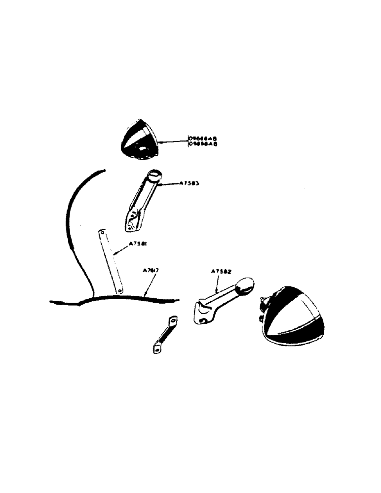 Схема запчастей Case IH 400-SERIES - (086) - FRONT TRACTOR LAMP (04) - ELECTRICAL SYSTEMS