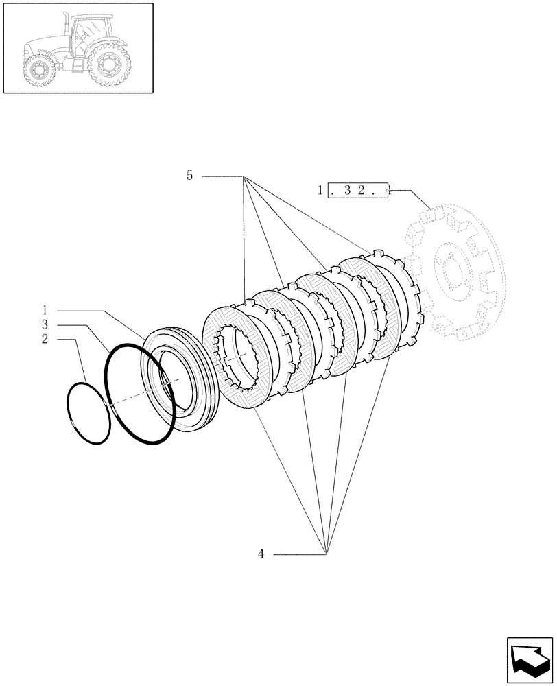 Схема запчастей Case IH PUMA 180 - (1.32.6) - DIFFERENTIAL LOCKS (03) - TRANSMISSION