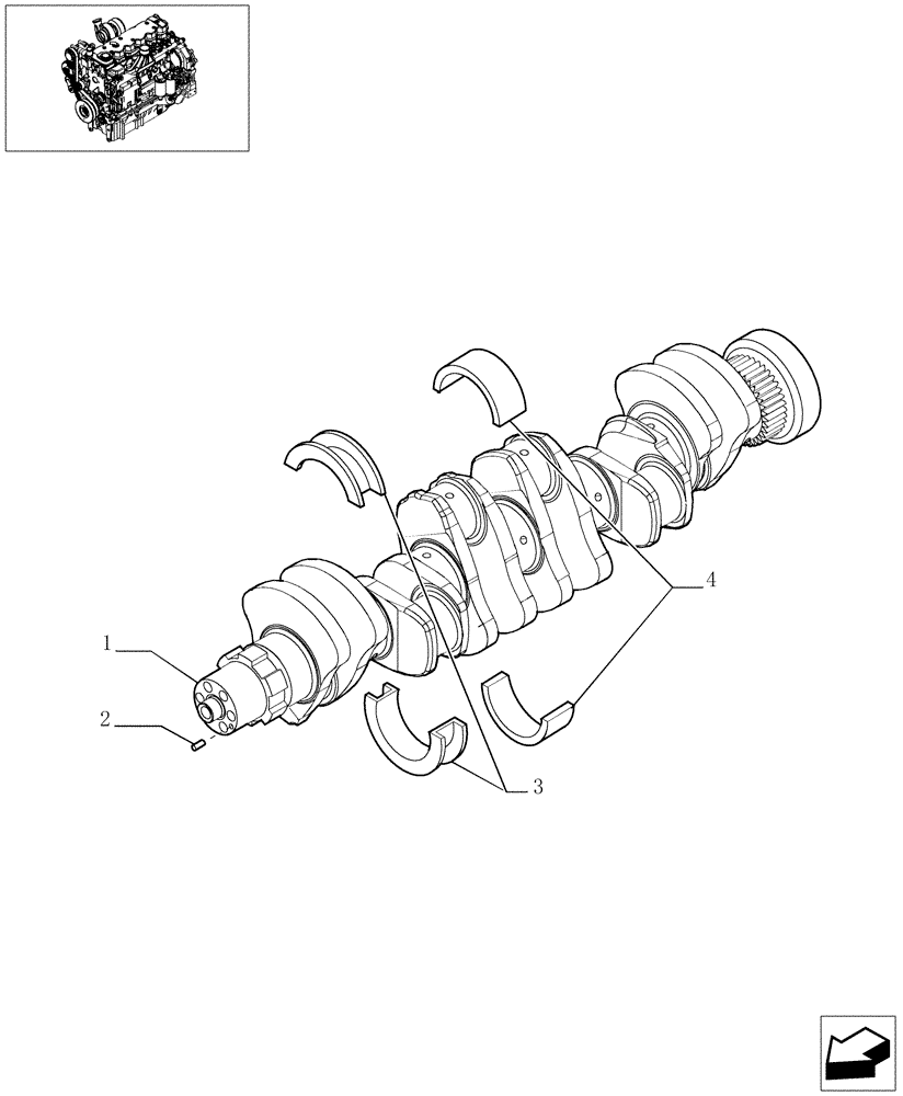 Схема запчастей Case IH PUMA 195 - (0.08.0) - CRANKSHAFT (01) - ENGINE