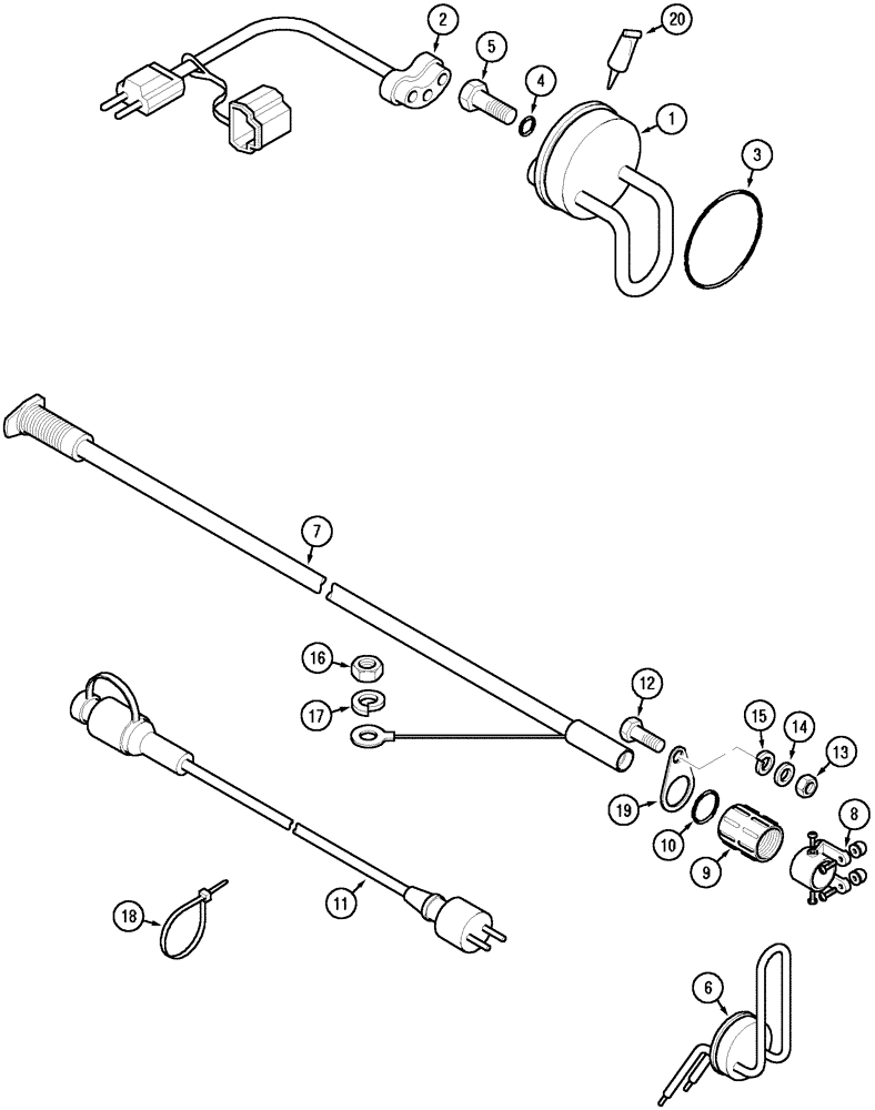 Схема запчастей Case IH C80 - (02-33) - ENGINE HEATER KITS (02) - ENGINE