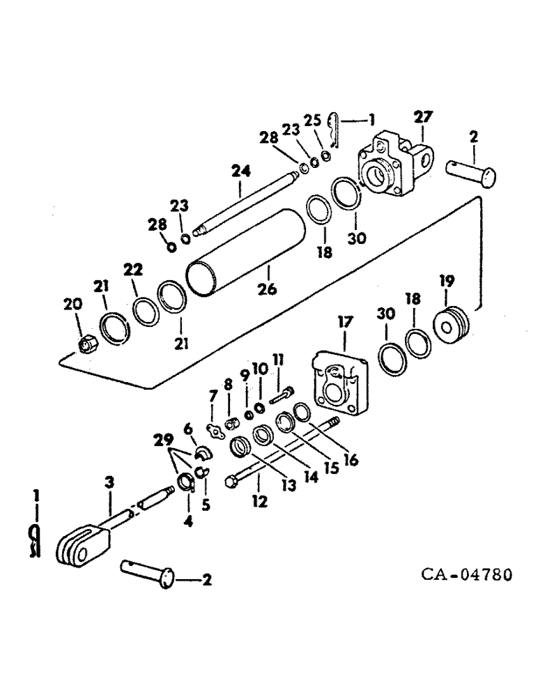 Схема запчастей Case IH 45 - (C-21) - C-FRAME LIFT HYDRAULIC CYLINDER 