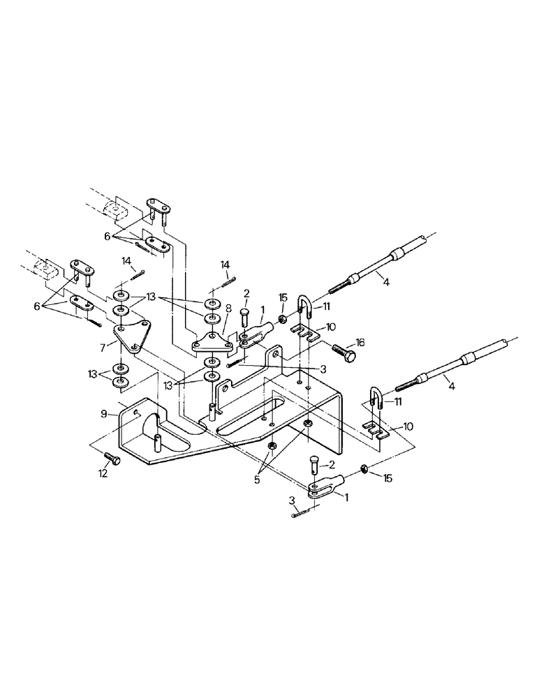 Схема запчастей Case IH CR-1225 - (04-30) - RANGE SHIFT AND PARK LOCK CABLE LINKAGE (04) - Drive Train