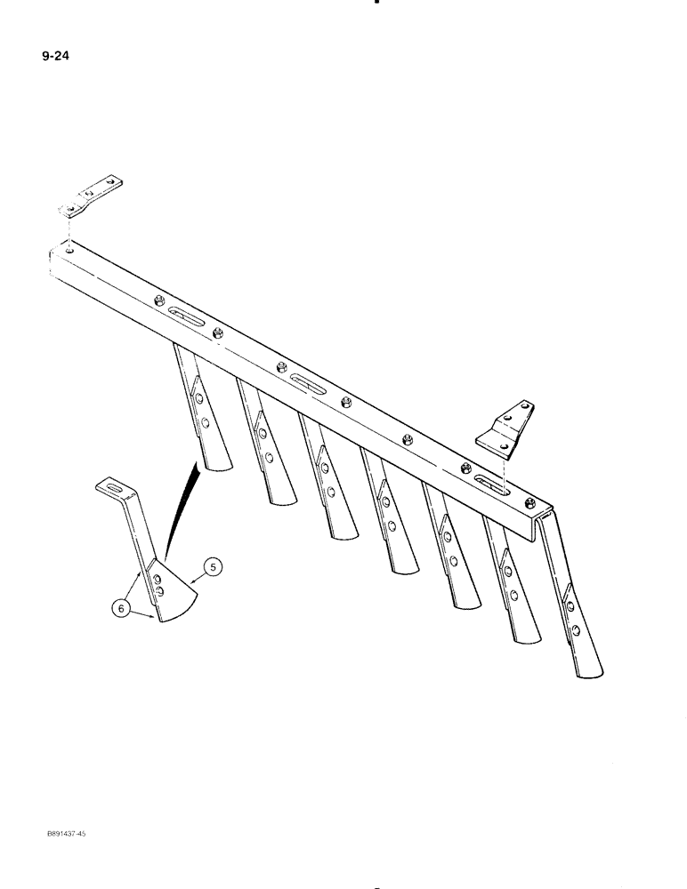 Схема запчастей Case IH 370 - (9-24) - SCRAPERS AND SCRAPER ANGLES (09) - CHASSIS/ATTACHMENTS