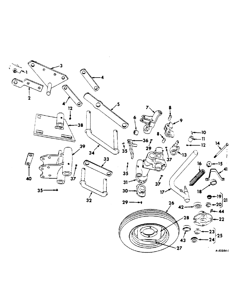 Схема запчастей Case IH 70L - (E-14) - REAR FURROW WHEEL AND AXLE 