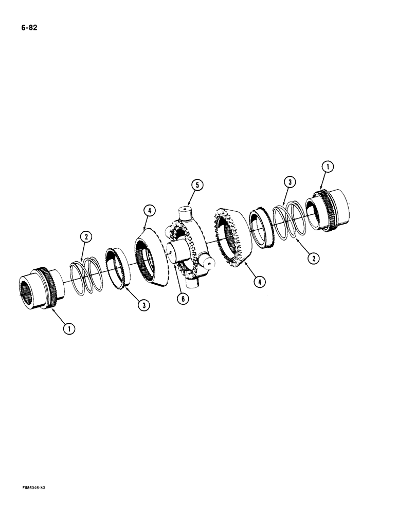 Схема запчастей Case IH 9180 - (6-82) - AXLE ASSEMBLY NO-SPIN ASSEMBLY K598.70 AXLE (06) - POWER TRAIN