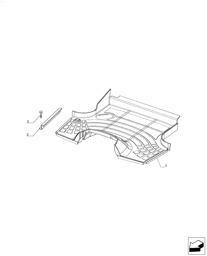 Схема запчастей Case IH FARMALL 140A - (90.110.BD) - MUDGUARD & FOOTBOARD, W/ CAB (90) - PLATFORM, CAB, BODYWORK AND DECALS