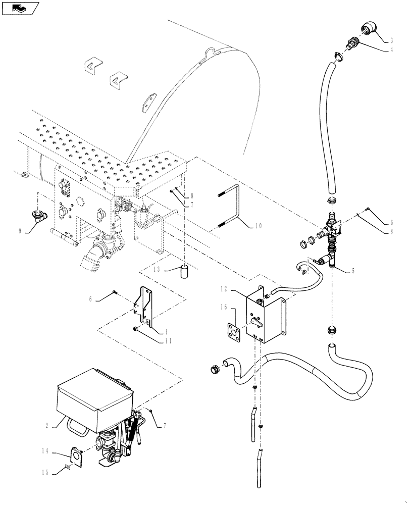 Схема запчастей Case IH 4420 - (11-035) - CHEMICAL INDUCTOR GROUP Options