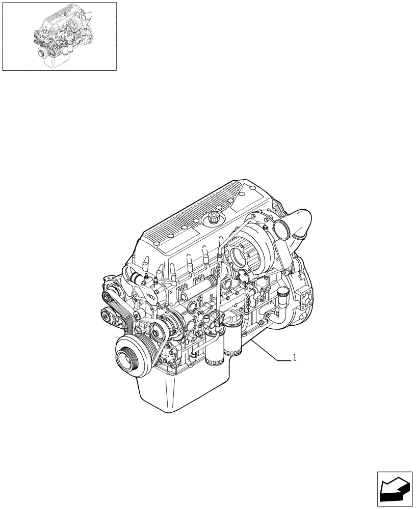 Схема запчастей Case IH F3AE0684E B006 - (0.02.1[01]) - ENGINE ASSY (504082365) 