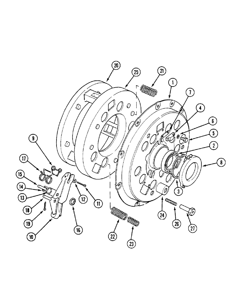 Схема запчастей Case IH 1294 - (6-128) - COVER ASSEMBLY - CONTINUOUS CLUTCH (06) - POWER TRAIN