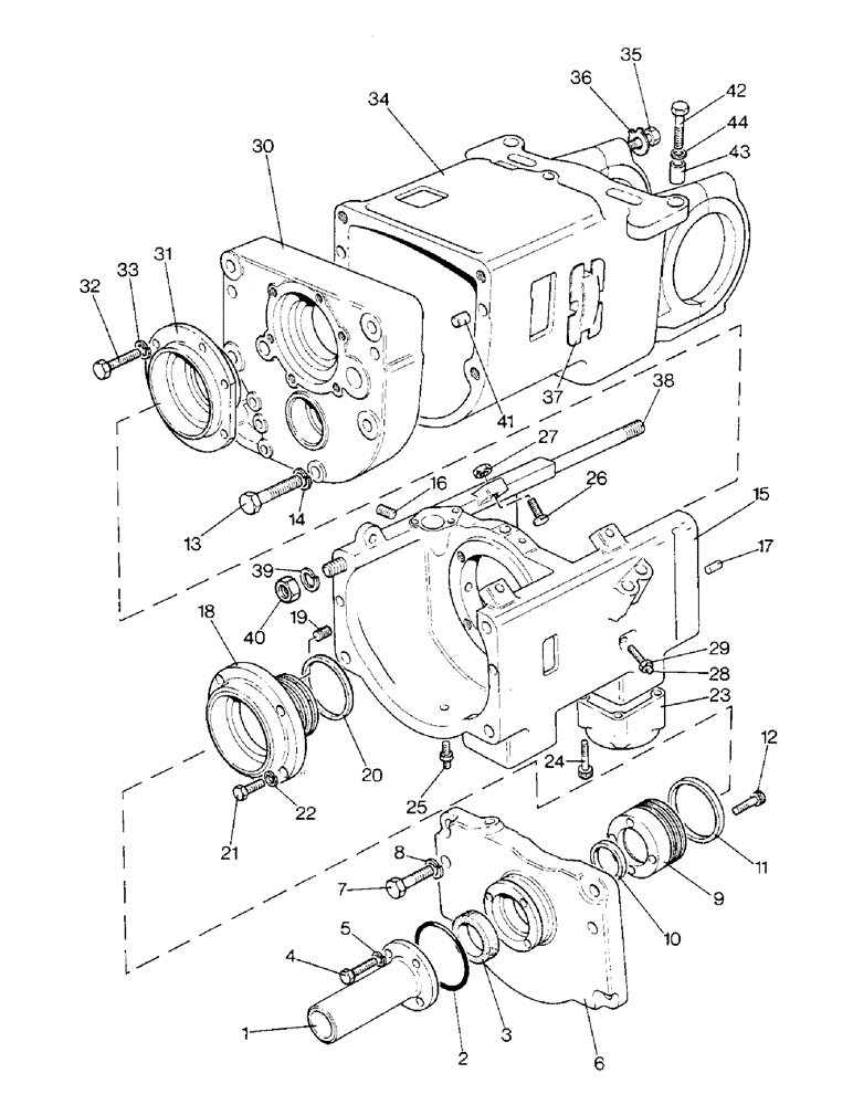 Схема запчастей Case IH 1690 - (D04-1) - GEAR BOX CASE, POWER SHIFT MODEL (03) - POWER TRAIN