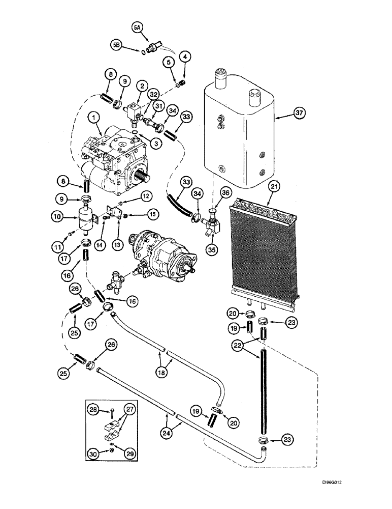 Схема запчастей Case IH 2144 - (8-10) - OIL COOLER SYSTEM (07) - HYDRAULICS