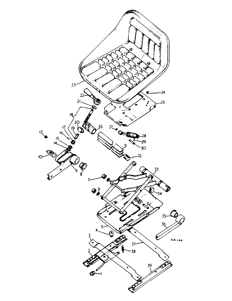 Схема запчастей Case IH 278 - (13-029) - BOSTROM SUSPENSION SEAT DE-LUXE, LOW BACK (05) - SUPERSTRUCTURE