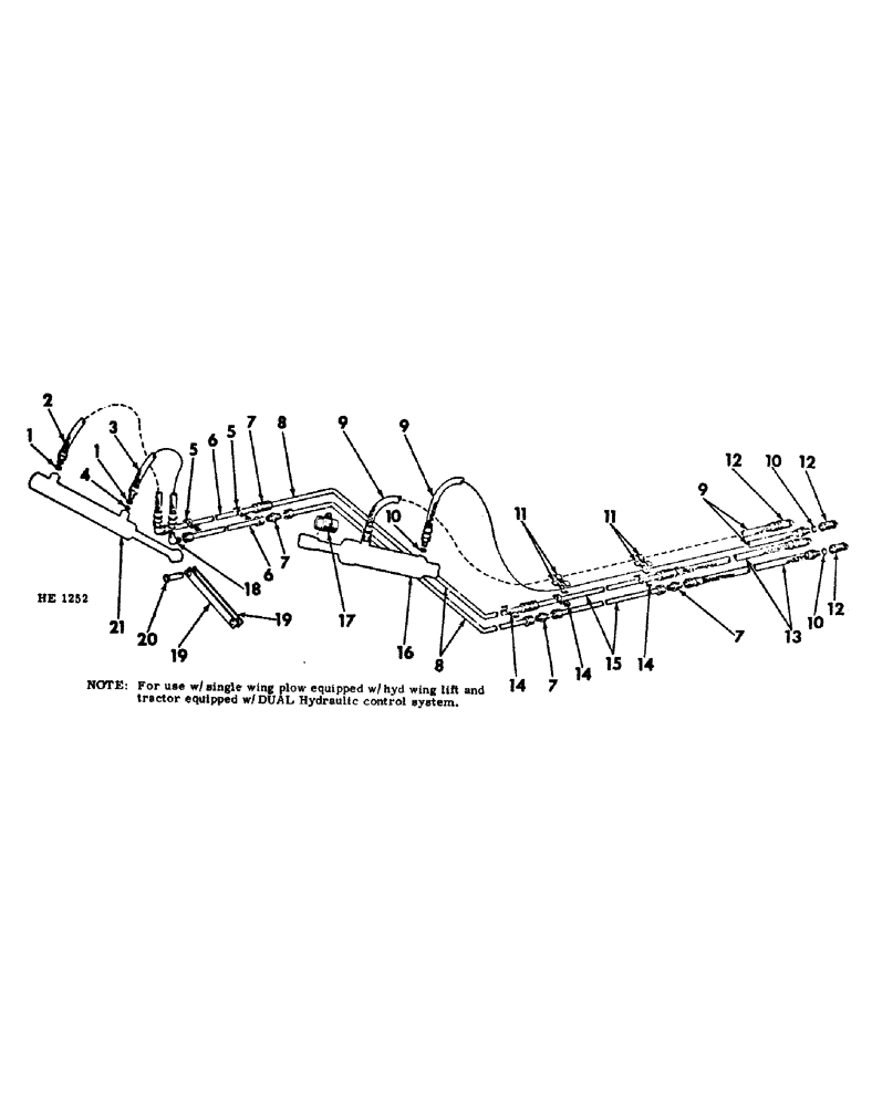 Схема запчастей Case IH 55 - (13-12) - HYDRAULIC WING LIFT ATTACHMENT 