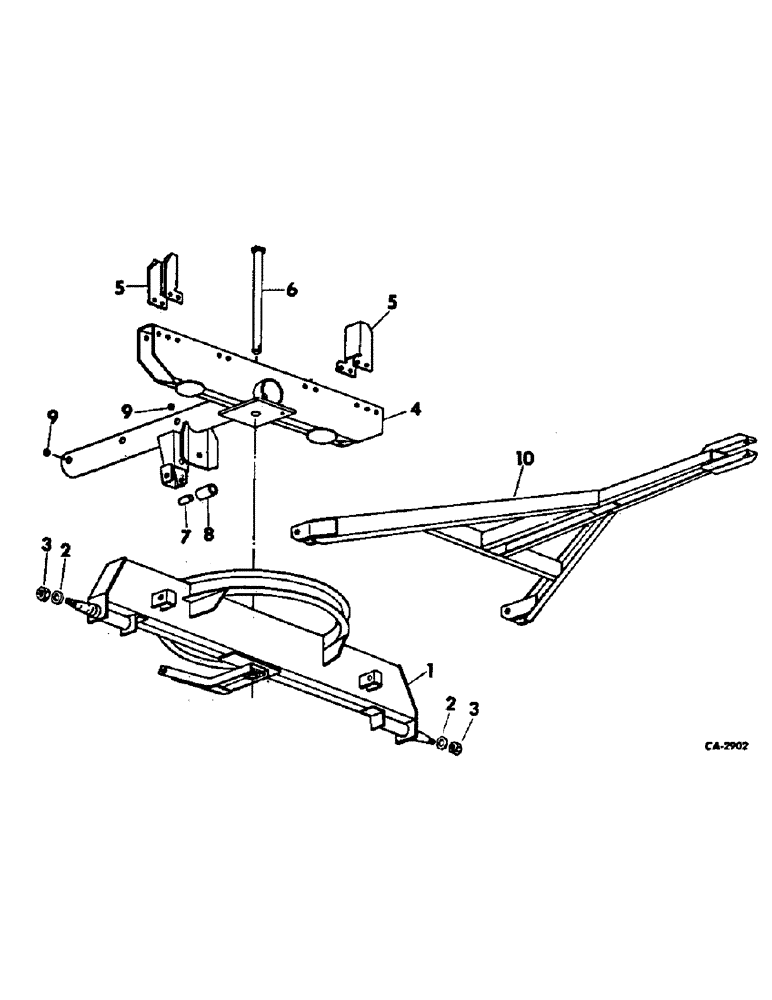 Схема запчастей Case IH VARIOUS - (D-21) - AXLE AND FIFTH WHEEL ASSY 