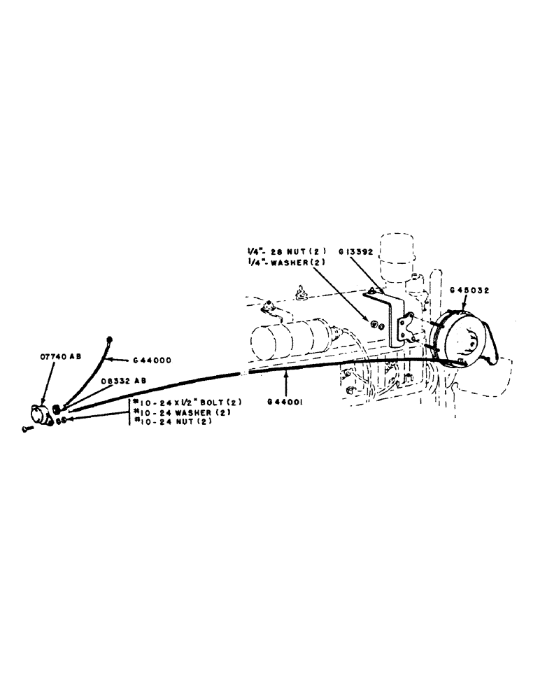 Схема запчастей Case IH 400B-SERIES - (079) - ELECTRIC HORN ATTACHMENT (04) - ELECTRICAL SYSTEMS