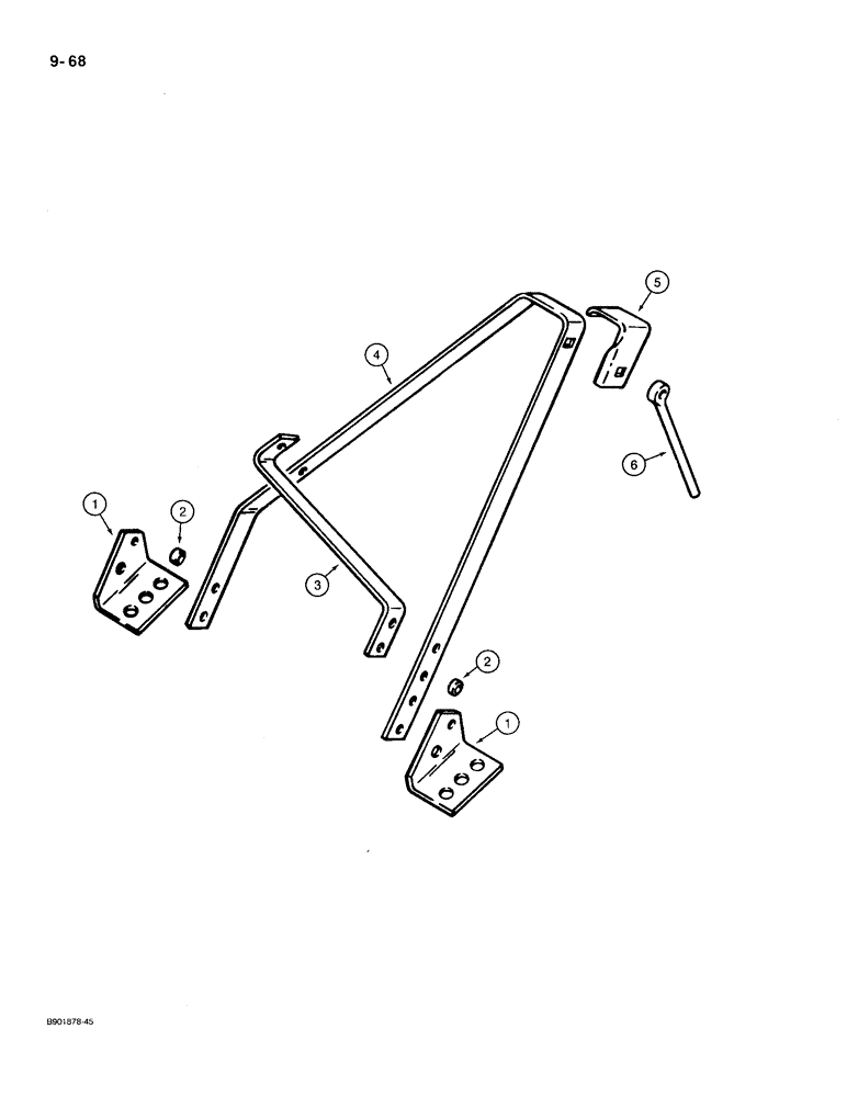 Схема запчастей Case IH 1300 - (9-68) - TRANSPORT, 9 FOOT CUTTER BAR (09) - CHASSIS/ATTACHMENTS