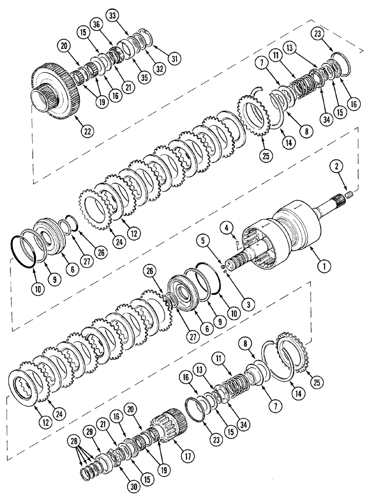 Схема запчастей Case IH MX110 - (06-10) - TRANSMISSION FORWARD AND REVERSE (06) - POWER TRAIN