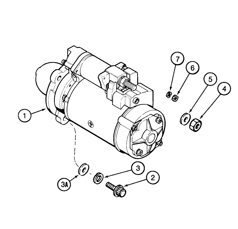 Схема запчастей Case IH 2155 - (4-34) - STARTER MOUNTING (06) - ELECTRICAL SYSTEMS