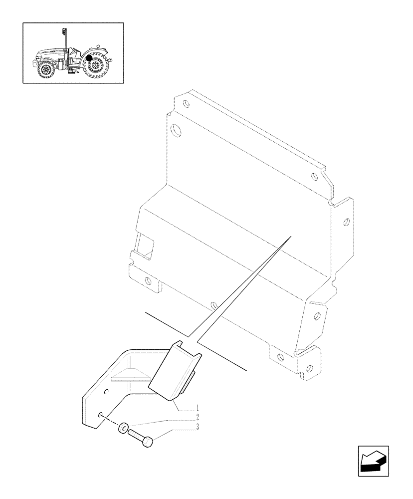 Схема запчастей Case IH JX1070N - (1.92.87/07) - (VAR.895/1) SUPPORT FOR TRAILER BRAKE CONTROL (ITALY) - W/CAB (10) - OPERATORS PLATFORM/CAB