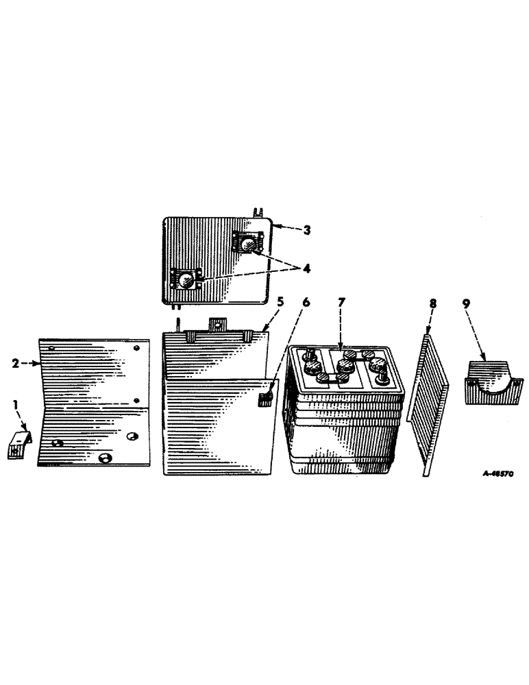 Схема запчастей Case IH 46 - (77) - JACKSTAND ATTACHMENT, SPECIAL, BATTERY BOX 