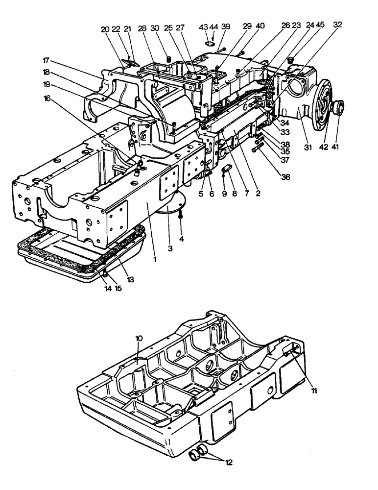 Схема запчастей Case IH 1212 - (L10) - CHASSIS, MAIN FRAME AND REAR AXLE, 1210 AND 1212 TRACTORS (12) - CHASSIS