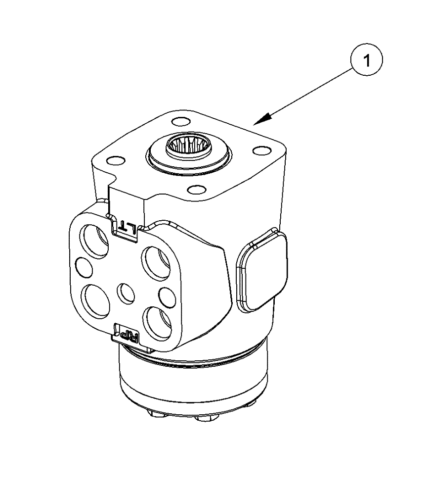 Схема запчастей Case IH 420 - (05-04) - PUMP ASSY - STEERING HAND (04) - STEERING