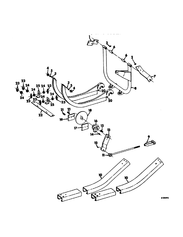 Схема запчастей Case IH 445 - (A-32) - NEEDLES AND GUIDE, LOCK TWIST BALER, FOR 445 WIRE BALER 