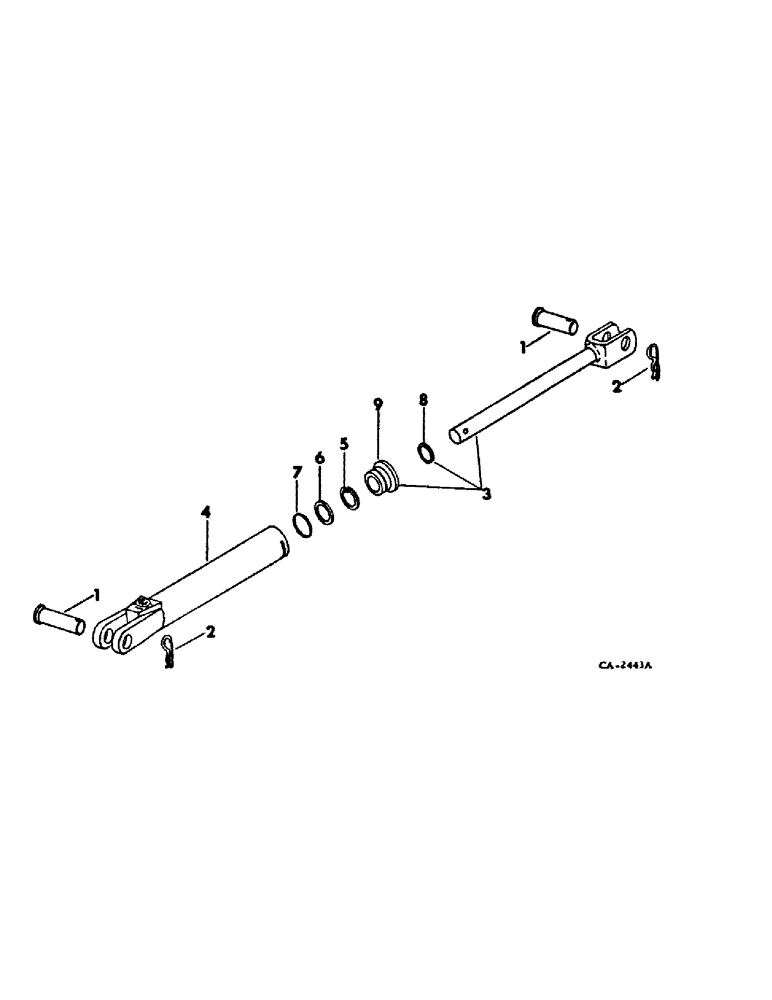 Схема запчастей Case IH 500 - (B-52) - HYDRAULIC CYLINDER, 2 X 8 IN. SINGLE ACTING 