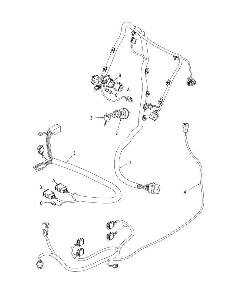 Схема запчастей Case IH STX275 - (04-25) - HARNESS - FRONT CONSOLE (04) - ELECTRICAL SYSTEMS