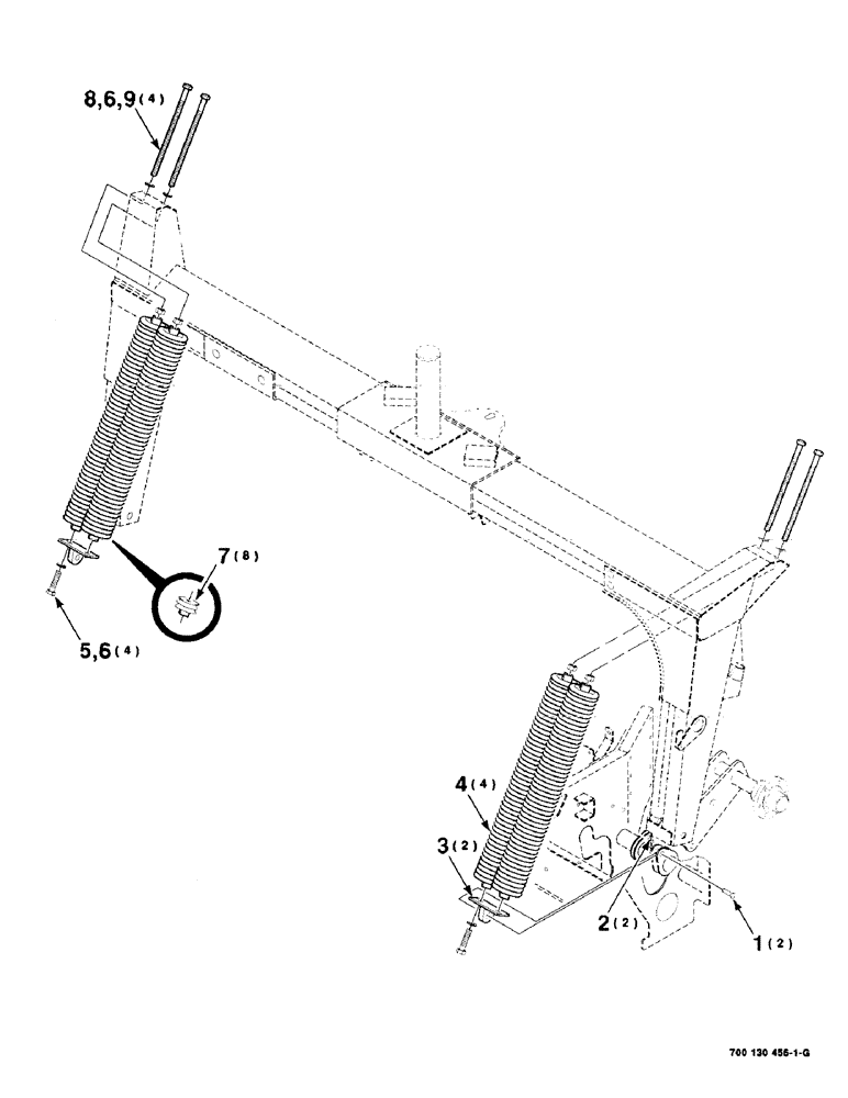 Схема запчастей Case IH 8315 - (7-10) - FLOTATION ASSEMBLY, UPPER (09) - CHASSIS