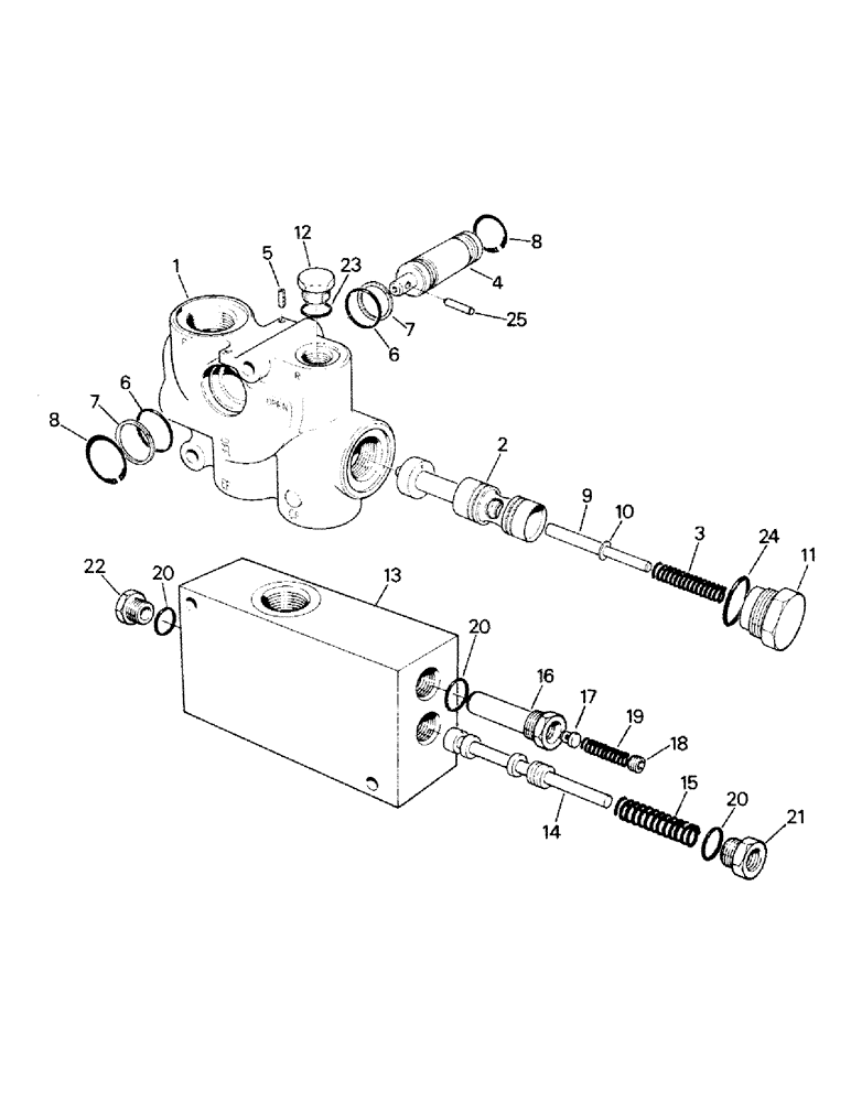 Схема запчастей Case IH RC210 - (08-08) - FLOW DIVIDER AND PRIORITY VALVE (07) - HYDRAULICS